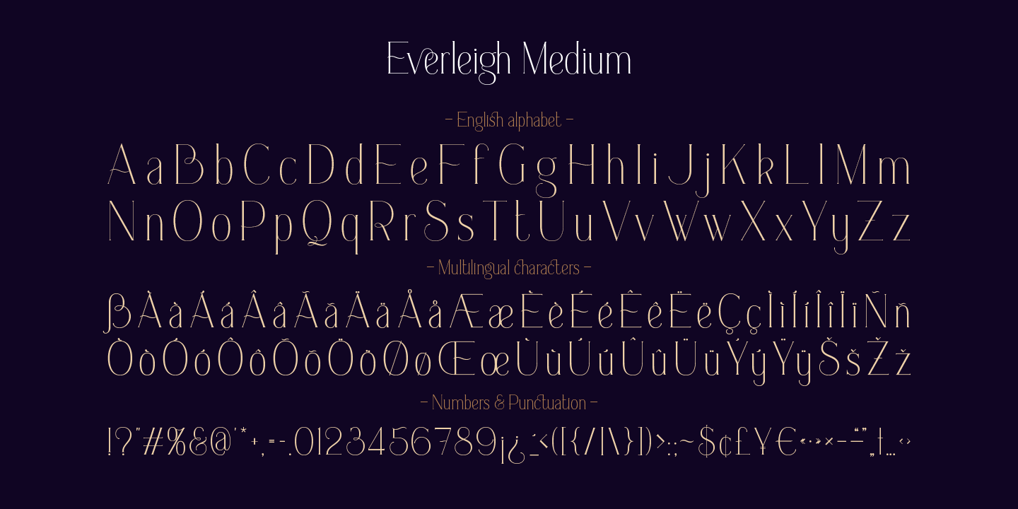 Пример шрифта Everleigh Duo Script
